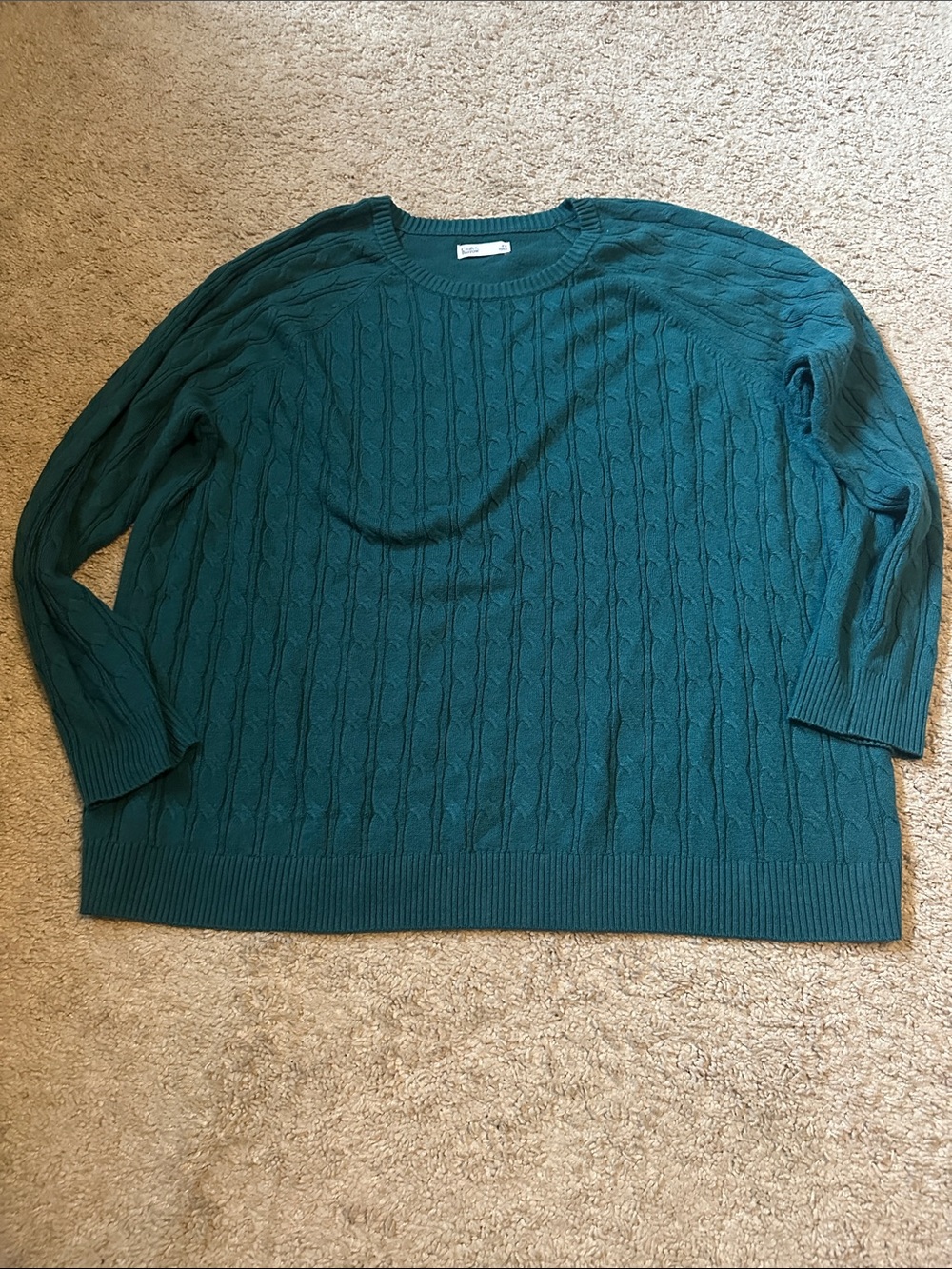croft & barrow Teal Cable-Knit Women's Sweater